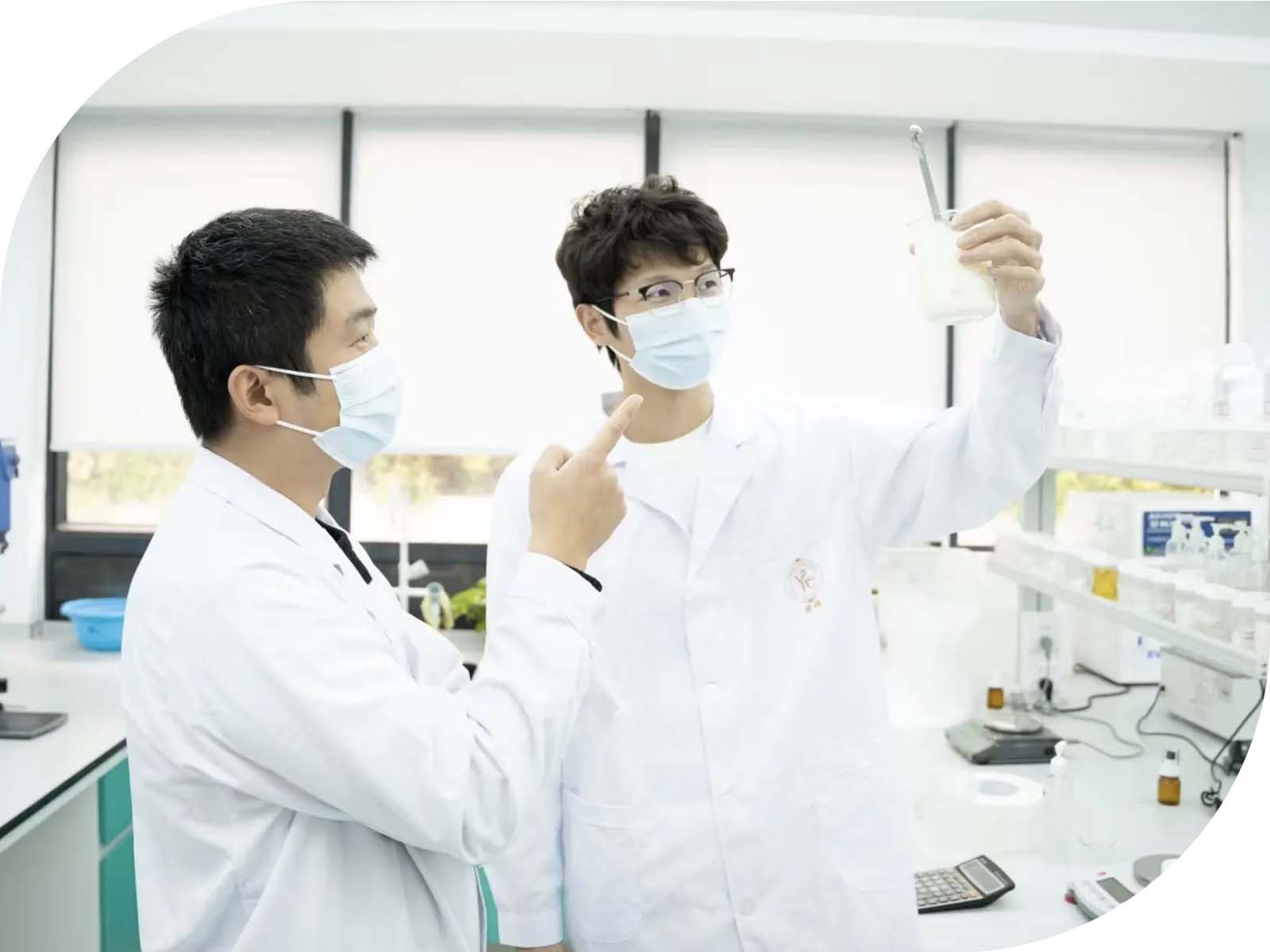 Scientists studying plant extracts